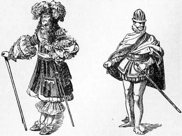 Framed Print : Illustrations from the 1911 Encyclopædia Britannica showing the attire of French and Spanish noblemen Framed Print : Illustrations from the 1911 Encyclopædia Britannica showing the attire of French and Spanish noblemen