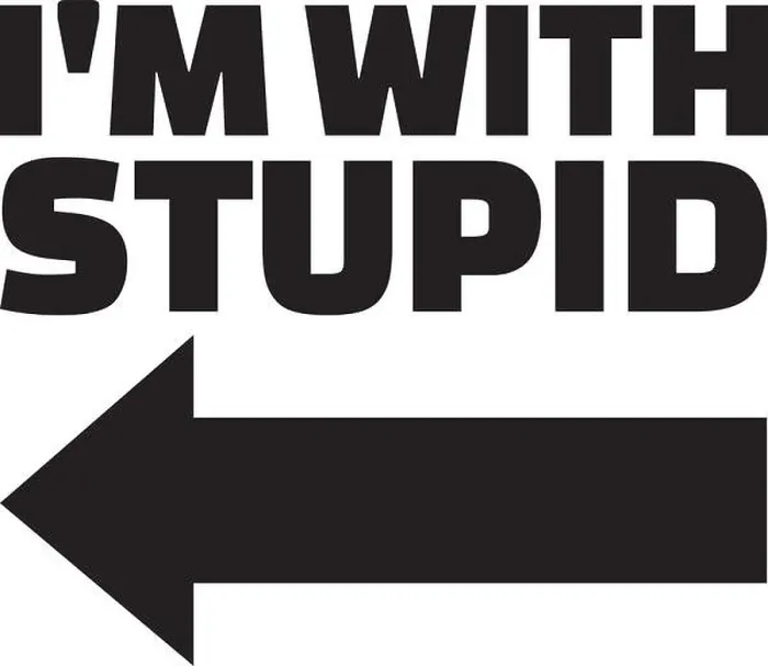 Framed Print : I'm with stupid and arrow Framed Print : I'm with stupid and arrow