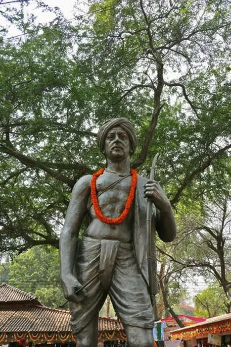 Framed Print : Image of Birsa Munda, a popular tribal freedom fighter in surajkund public craft fair