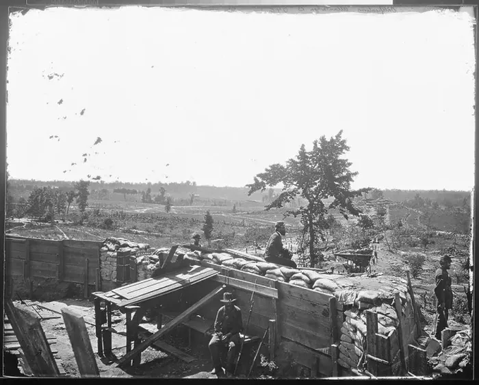 Framed Print : This image depicts the fortifications constructed during the Civil War in front of Atlanta Framed Print : This image depicts the fortifications constructed during the Civil War in front of Atlanta