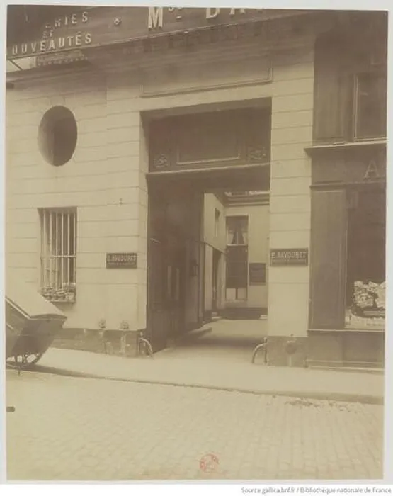 Framed Print : This image by Eugène Atget shows the Hôtel du Comte Gouy d'Arcy at 5 rue des Moulins in Paris Framed Print : This image by Eugène Atget shows the Hôtel du Comte Gouy d'Arcy at 5 rue des Moulins in Paris