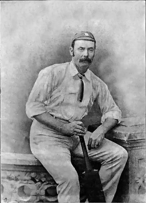 Framed Print : This image of George Ulyett, a notable 19th-century cricketer Framed Print : This image of George Ulyett, a notable 19th-century cricketer