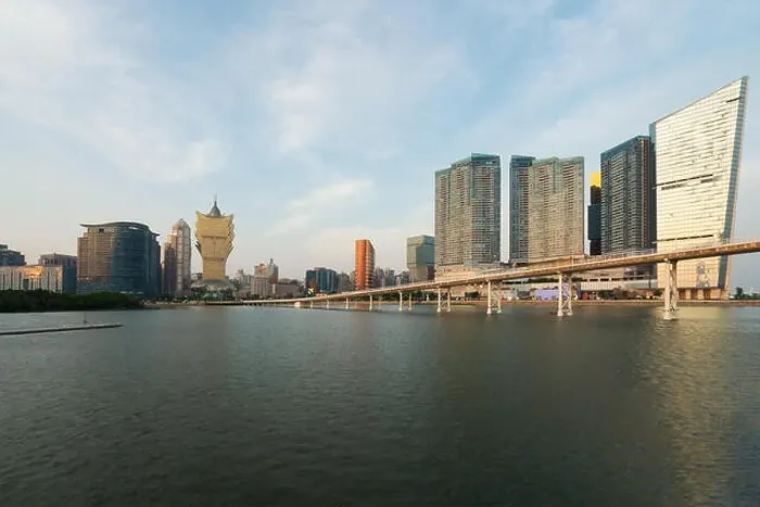 Framed Print : Image of Macau (Macao), China. Skyscraper hotel and casino building at downtown in Macau (Macao)