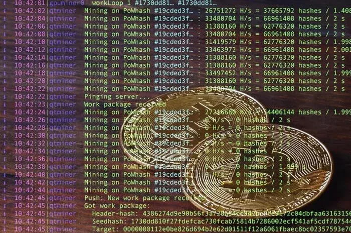 Framed Print : Image of the program code showing the process of mining the crypto currency in the background of the image with bitcoin Framed Print : Image of the program code showing the process of mining the crypto currency in the background of the image with bitcoin