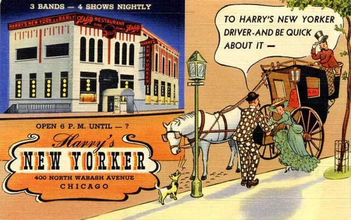 Framed Print : The image shows Harry's New Yorker restaurant located at 400 North Wabash Avenue in Chicago Framed Print : The image shows Harry's New Yorker restaurant located at 400 North Wabash Avenue in Chicago