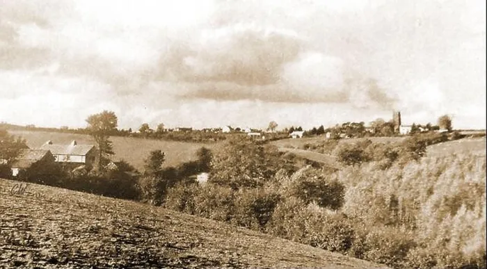 Framed Print : Images of Britain in the 1940's -- A distant view of Monkleigh, (Anciently Munckenelegh or simply Lega) Devon in 1940 Framed Print : Images of Britain in the 1940's -- A distant view of Monkleigh, (Anciently Munckenelegh or simply Lega) Devon in 1940