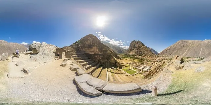 Framed Print : Inca Site, Ollantaytambo, Urubamba, Cusco Region, Peru