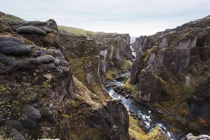Framed Print : Incredible landscape from famous Fjadrargljufur canyon in South east of Iceland, Europe Framed Print : Incredible landscape from famous Fjadrargljufur canyon in South east of Iceland, Europe