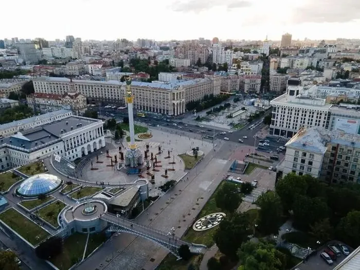 Framed Print : Independence Square in Kyiv, Ukraine. Maidan. Aerial view Framed Print : Independence Square in Kyiv, Ukraine. Maidan. Aerial view