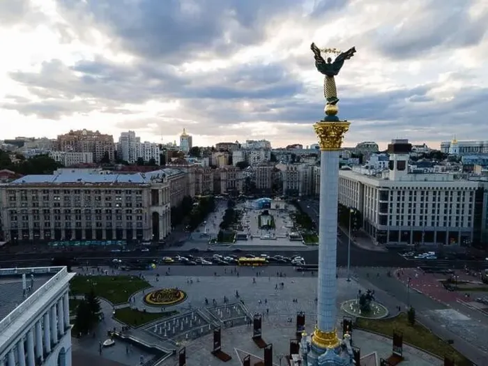 Framed Print : Independence Square in Kyiv, Ukraine. Maidan. Aerial view Framed Print : Independence Square in Kyiv, Ukraine. Maidan. Aerial view