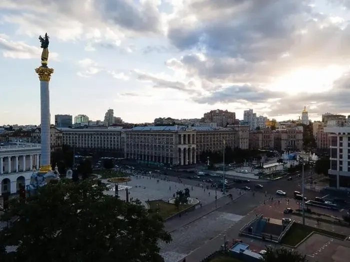 Framed Print : Independence Square in Kyiv, Ukraine. Maidan. Aerial view Framed Print : Independence Square in Kyiv, Ukraine. Maidan. Aerial view