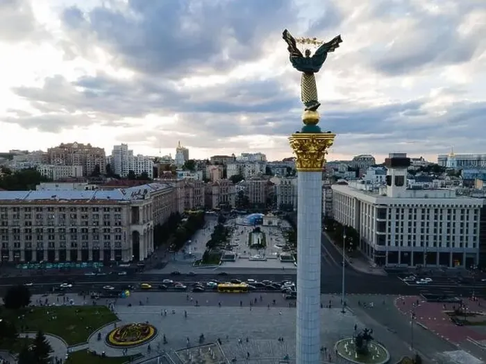 Framed Print : Independence Square in Kyiv, Ukraine. Maidan. Aerial view Framed Print : Independence Square in Kyiv, Ukraine. Maidan. Aerial view