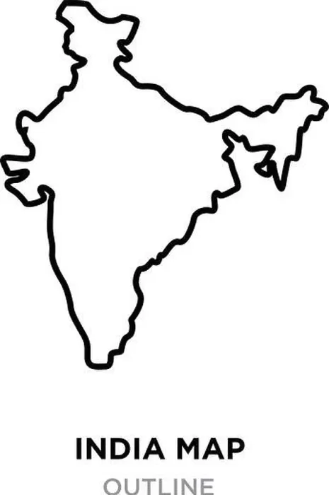 Framed Print : india map outline png on white background, vector illustration Framed Print : india map outline png on white background, vector illustration