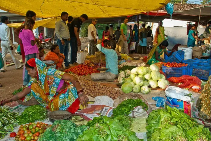 Framed Print : Indian open-air market in Mocha Village, Madya Pradesh, India Framed Print : Indian open-air market in Mocha Village, Madya Pradesh, India