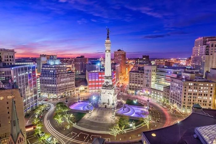 Framed Print : Indianapolis, Indiana, USA skyline over Monument Circle Framed Print : Indianapolis, Indiana, USA skyline over Monument Circle