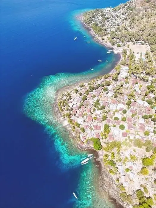 Framed Print : Indonesia Alor - Drone view Pura Island coast line Framed Print : Indonesia Alor - Drone view Pura Island coast line