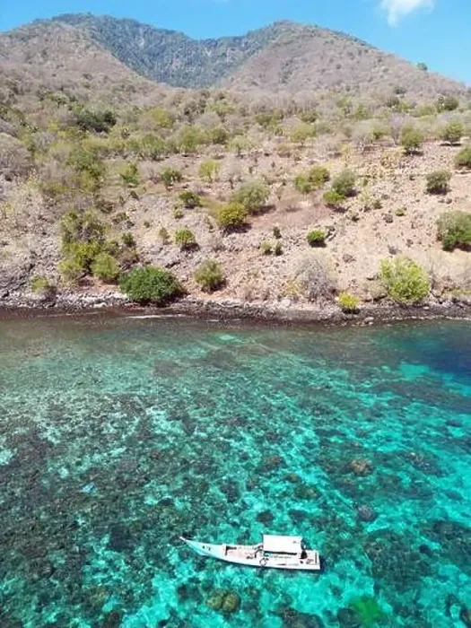 Framed Print : Indonesia Alor - Drone view Pura Island coast line Framed Print : Indonesia Alor - Drone view Pura Island coast line