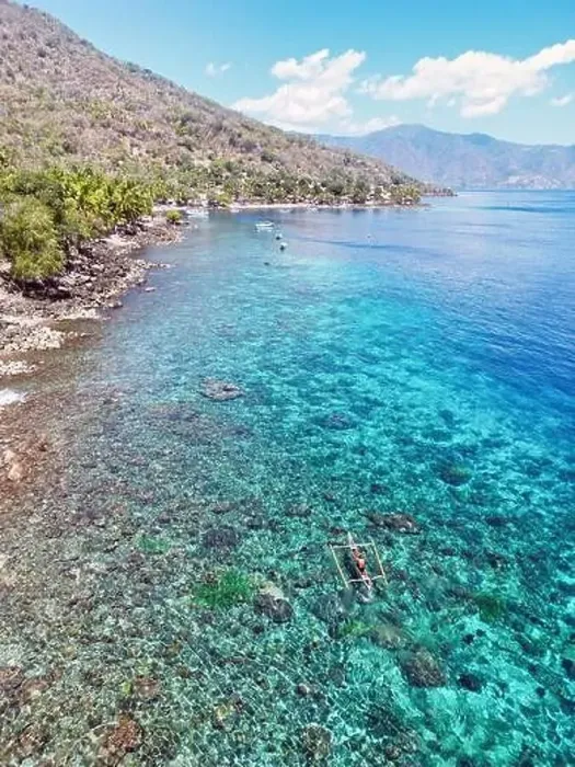 Framed Print : Indonesia Alor - Drone view Pura Island coast line Framed Print : Indonesia Alor - Drone view Pura Island coast line