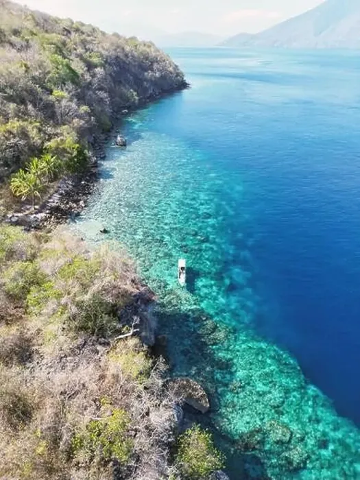 Framed Print : Indonesia Alor - Drone view Ternate Island coast line Framed Print : Indonesia Alor - Drone view Ternate Island coast line