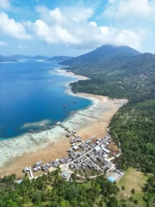 Framed Print : Indonesia Anambas Islands - Drone view Telaga Island coast line with beach Framed Print : Indonesia Anambas Islands - Drone view Telaga Island coast line with beach