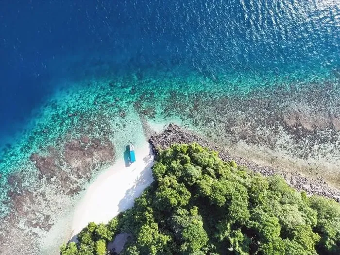 Framed Print : Indonesia Bangka - Drone view Bangka Island coral reef Framed Print : Indonesia Bangka - Drone view Bangka Island coral reef