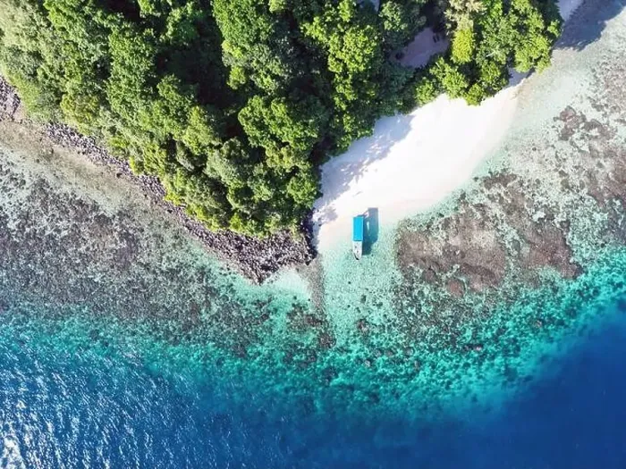 Framed Print : Indonesia Bangka - Drone view Bangka Island coral reef Framed Print : Indonesia Bangka - Drone view Bangka Island coral reef