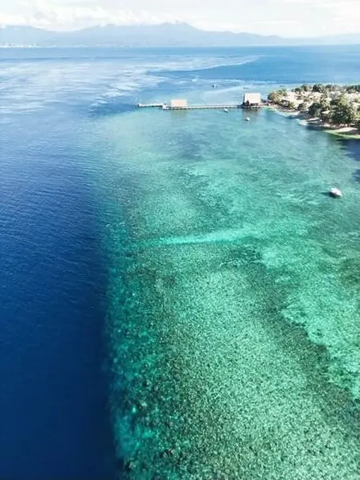 Framed Print : Indonesia Bunaken - Drone view Bunaken Island with coral reef Framed Print : Indonesia Bunaken - Drone view Bunaken Island with coral reef