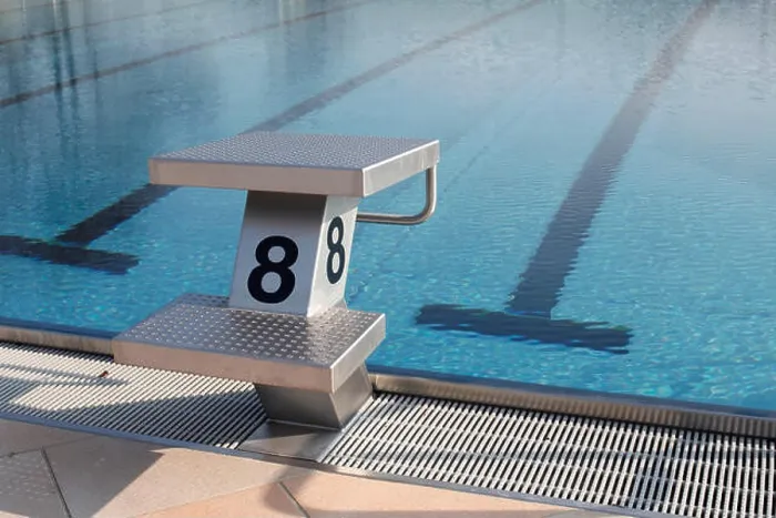 Framed Print : Indoor swimming pool diving board Framed Print : Indoor swimming pool diving board