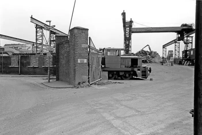 Framed Print : An industrial shunter stands at the entrance to the Ward Ferrous Metals scrapyard in Silvertown, East London Framed Print : An industrial shunter stands at the entrance to the Ward Ferrous Metals scrapyard in Silvertown, East London
