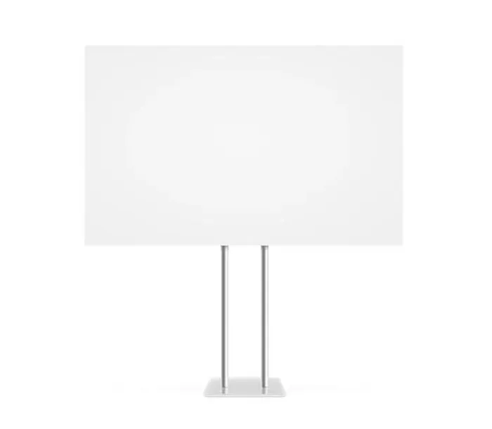 Framed Print : Information board mock up stand isolated Framed Print : Information board mock up stand isolated