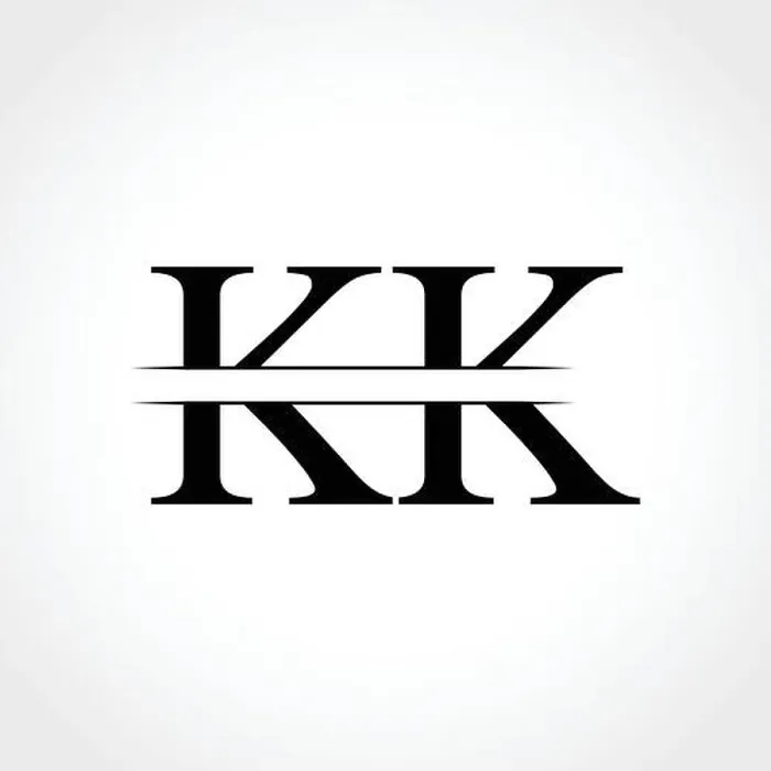 Framed Print : Initial KK letter Logo Design vector Illustration. Abstract Letter KK logo Design Framed Print : Initial KK letter Logo Design vector Illustration. Abstract Letter KK logo Design