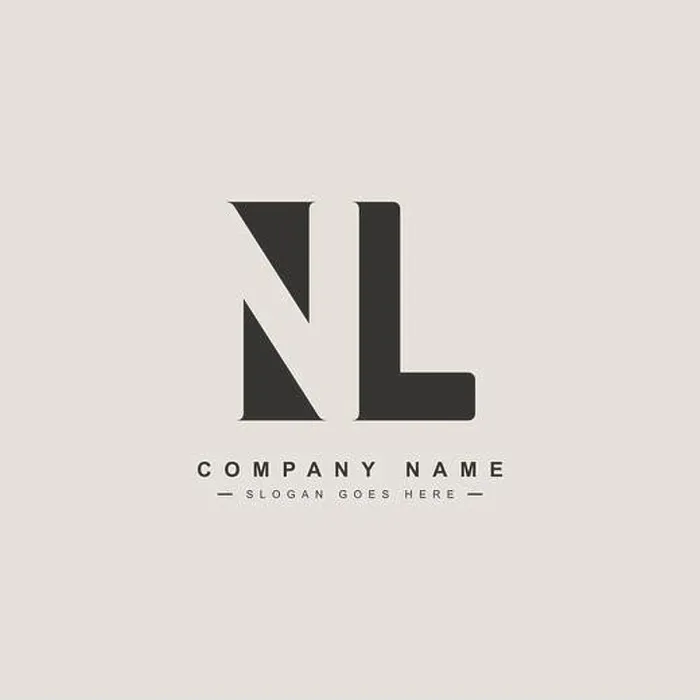 Framed Print : Initial Letter NL Logo - Minimal Business Logo for Alphabet N Framed Print : Initial Letter NL Logo - Minimal Business Logo for Alphabet N