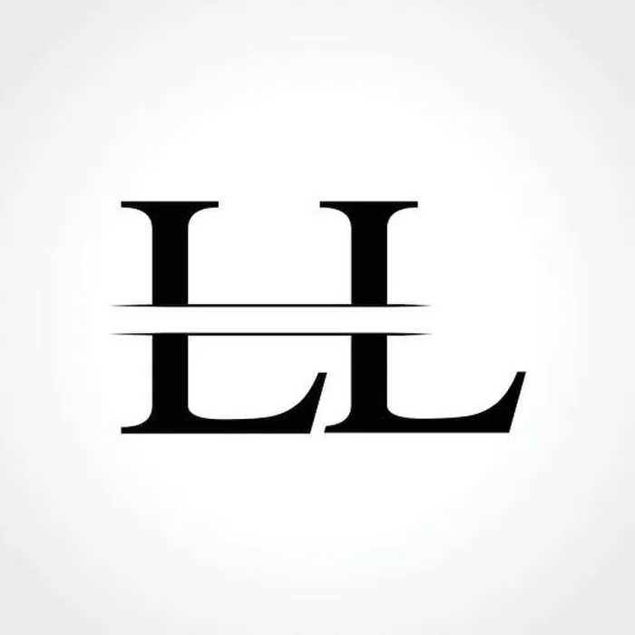 Framed Print : Initial LL letter Logo Design vector Template. Abstract Black Letter LL logo Design Framed Print : Initial LL letter Logo Design vector Template. Abstract Black Letter LL logo Design