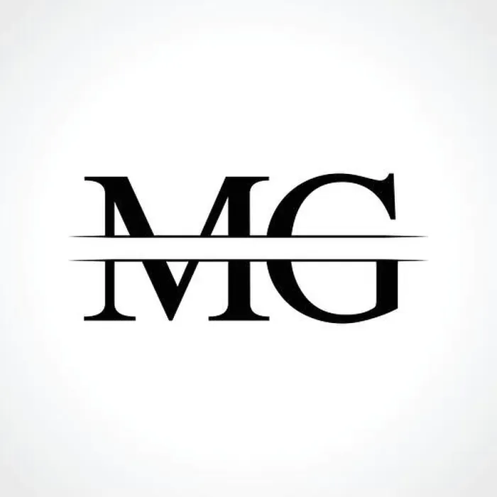 Framed Print : Initial MG letter Logo Design vector Template. Abstract Black Letter MG logo Design Framed Print : Initial MG letter Logo Design vector Template. Abstract Black Letter MG logo Design