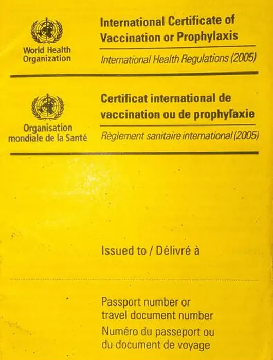 Framed Print : International certificate of vaccination against yellow fever Framed Print : International certificate of vaccination against yellow fever