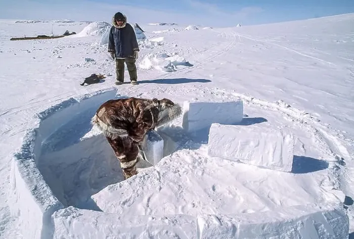 Framed Print : Inuit elder man, dressed in traditional caribou skin clothing Framed Print : Inuit elder man, dressed in traditional caribou skin clothing
