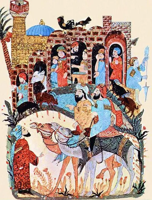 Framed Print : Iraq / Arabia: A conversation in a village Framed Print : Iraq / Arabia: A conversation in a village