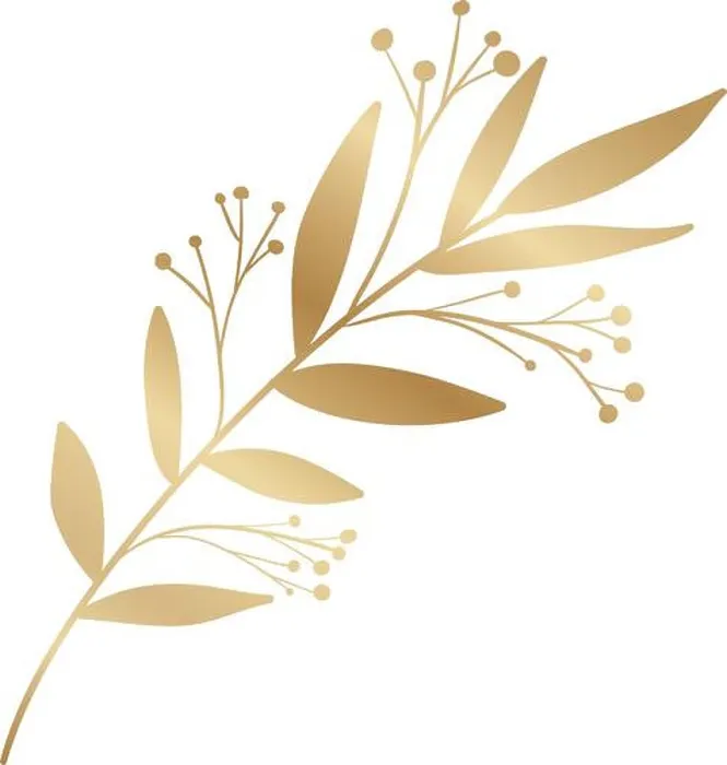 Framed Print : Isolated gold leaf plant vector design Framed Print : Isolated gold leaf plant vector design