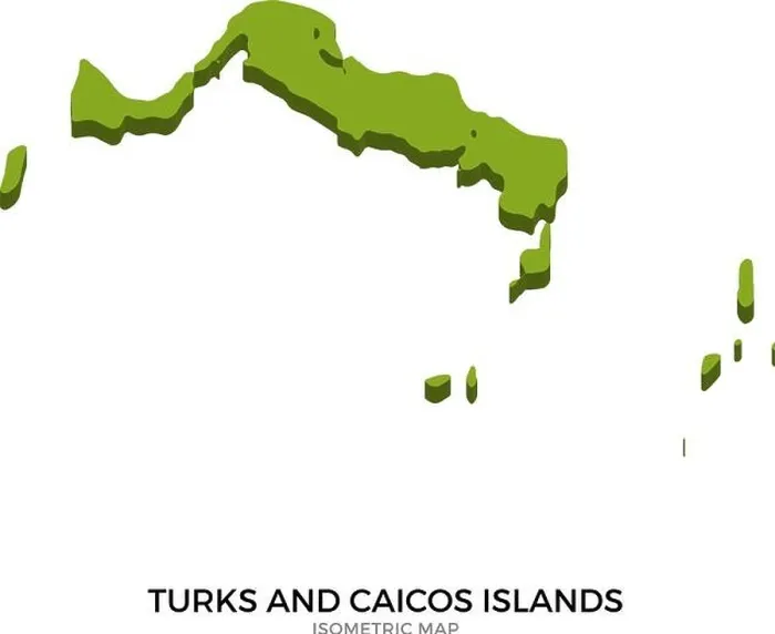 Framed Print : Isometric map of Turks and Caicos Islands detailed vector illustration Framed Print : Isometric map of Turks and Caicos Islands detailed vector illustration