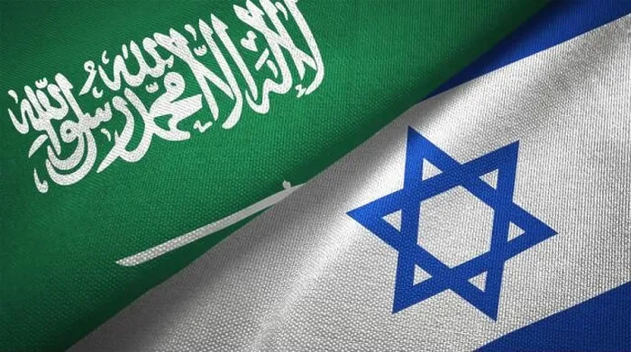 Framed Print : Israel and Saudi Arabia flags together relations textile cloth fabric texture Framed Print : Israel and Saudi Arabia flags together relations textile cloth fabric texture