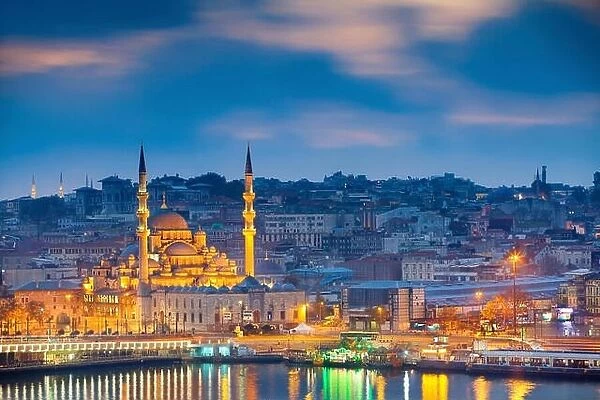 Istanbul. Image of Istanbul with Yeni Cami Mosque during sunrise