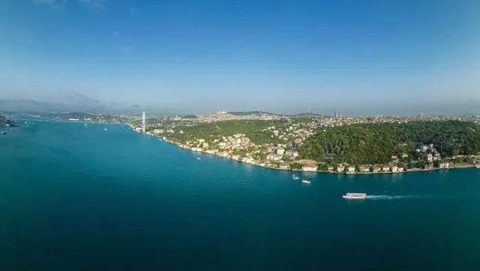 Framed Print : Istanbul panorama photo, Turkey. Istanbul Canal, Bosphoros canal. Cityscape in Background. Drone Point of View Framed Print : Istanbul panorama photo, Turkey. Istanbul Canal, Bosphoros canal. Cityscape in Background. Drone Point of View