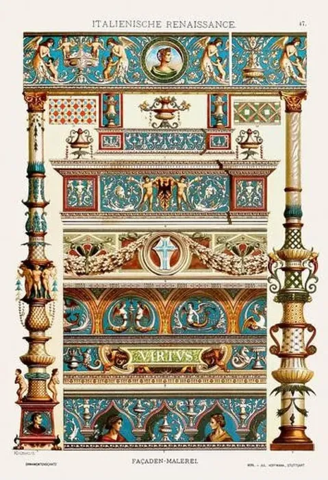 Framed Print : Italian Renaissance Ornamentation Framed Print : Italian Renaissance Ornamentation