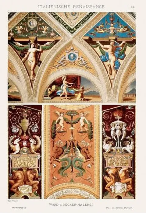 Framed Print : Italian Renaissance Ornamentation Framed Print : Italian Renaissance Ornamentation