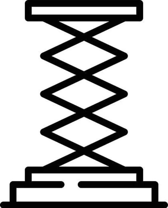 Framed Print : Jack screw stand icon, outline style