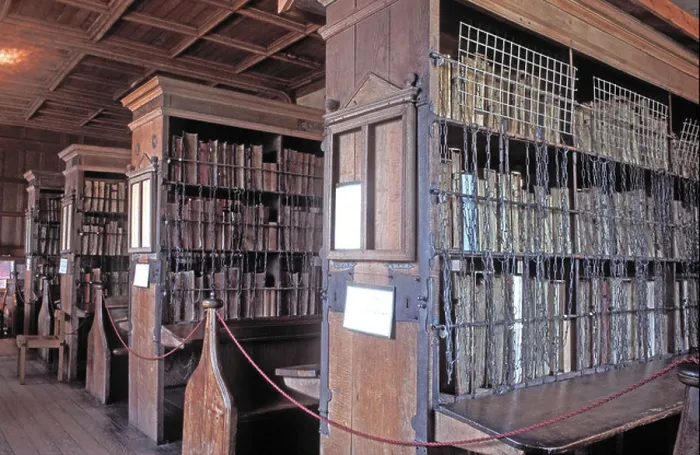 Framed Print : Jacobean chained library New Library Building Hereford Cathedral Framed Print : Jacobean chained library New Library Building Hereford Cathedral