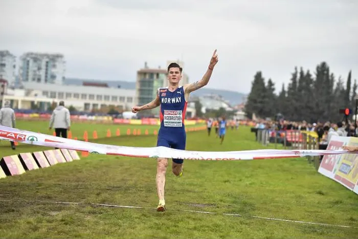 Framed Print : Jakob Ingebrigtsen of Norway senior men's race at the SPAR European Cross Country Championships