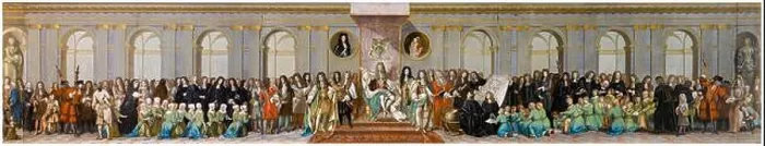 Framed Print : James II Receiving the Mathematical Scholars of Christ's Hospital, painting by Studio of Antonio Verrio, before 1707 Framed Print : James II Receiving the Mathematical Scholars of Christ's Hospital, painting by Studio of Antonio Verrio, before 1707