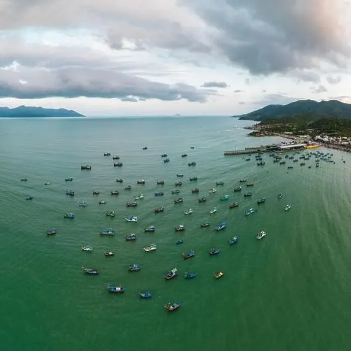 Framed Print : January 24, 2023: panoramic view of Vinh Luong fishing port, Nha Trang city, Khanh Hoa province, Vietnam Framed Print : January 24, 2023: panoramic view of Vinh Luong fishing port, Nha Trang city, Khanh Hoa province, Vietnam