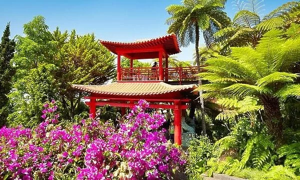 Japan japanese oriental flower garden Monte Palace Tropical Garden - Madeira Island, Portugal